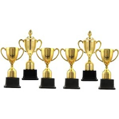 INOOMP 9 plastikinių trofėjų pakuotė Vaikų puošmena Auksinė puošmena Apdovanojimas Trophy Cup Futbolo trofėjų apdovanojimai Vaikų trofėjų dekoravimas Vaikų apdovanojimas