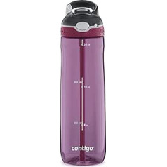 Contigo Ashland Autospout ūdens pudele ar salmiņiem, liela plastmasas ūdens pudele, kas nesatur BPA, necaurlaidīga un ilgtspējīga, āra sporta pudele velosipēdam, skriešanai, pārgājieniem, darbam, skolai, 720 ml