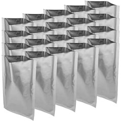 Dry-Packs MB10 x 16-20 Pack Mylar maisiņi mitruma un statiskai aizsardzībai 10 x 16 collu sudraba (20 gab.)