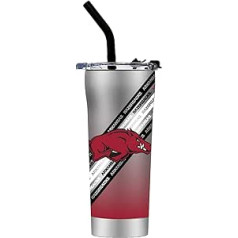 Gametime Sidekicks Arkansas Stainless Steel Straw Tumbler