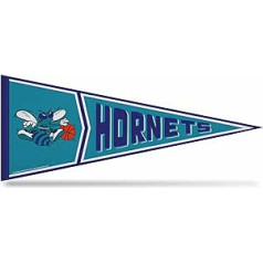 Rico Industries NBA Basketbols Charlotte Hornets Retro 12 x 30 collu filca sienu apdares ķekats — ideāli piemērots mājām/guļamistabai/vīriešu alai