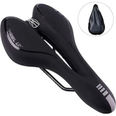 MOZOWO Gel Bike Seat Profesionāls kalnu velosipēda želejveida sēdeklis kalnu velosipēda šosejas velosipēdu polsterēts velosipēda sēdeklis ar atstarojošām svītrām vīriešiem sievietēm ziemas riteņbraukšanai ar ūdensnecaurlaidīgu pārseg