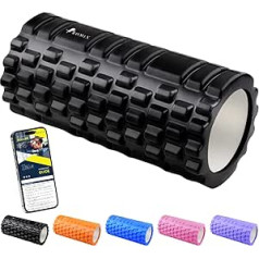 ROMIX Fascia Roller, Trigger Point Self Massage Fitness Foam Roller, Profesionāls Masāžas Roller Putu Veltnis Fascia Treniņiem, Joga, Pilates, Sievietes, Vīrieši, Mugura un Mugurkauls, Muskuļi, Sports