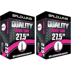 Baldwins 27,5 collu 27,5 x 2,20 līdz 2,40 collu velosipēda iekšējā caurule (der visiem 2,25 collu 2,25 2,30 2,35 2,40 riepas) Presta / French Valve (2 komplektā)