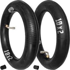 MOOVMOOV E-Scooter Inner Tube 10 x 2 Inch Angled Valve 90/90 2 x Set I Compatible E Scooter Tyres 10 x 2.50 Dualtron, Inokim, Kaabo, Smolt, SpeedTrott, Speedway, Weebot & Zero Inner Tube