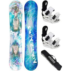 Airtracks sieviešu snovborda komplekts / Glam Lady Snowboard Flat Rocker + Star W Binding vai Master W FASTEC + SB Bag / 144 147 150 153 cm