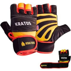 Kratos Gym Gloves Svarcelšanas cimdi vingrošanai Sports Crossfit Treniņš Kāpšana Kultūrisms Elpojoši un polsterēti fitnesa cimdi, kas piemēroti vīriešiem un sievietēm