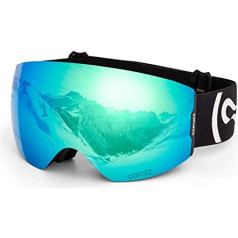 COPOZZ Ski Goggles, G2 OTG Snowboard Snow Goggles Anti-Glare with Anti-Fog Interchangeable Lens UV Protection Helmet Compatible Ski Goggles for Men Women Teen