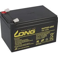 Kung Long WP12-12E svina akumulators 12 V 12 Ah Saderīgs svina akumulators E-Bike E Scooter ratiņkrēslam UPS Solar Pedelec velosipēds 12 Ah 13 Ah 14 Ah 15 Ah izturīgs pret velosipēdu