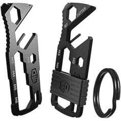 MDT001 Multitool 15-in-1 Tiny Pocket Camping Gear Daudzfunkciju daudzfunkciju instrumentu karte Maks Atslēgu piekariņš Pudeļu attaisāmais SIM kartes izgrūdēja noņemšana