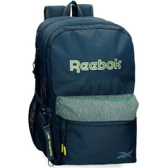 Reebok Summerville mugursoma ar dubultu nodalījumu, zila, 31 x 44 x 15 cm, poliesters, 20,46 L, zila, Talla única mugursoma ar dubultu nodalījumu, zila, mugursoma ar dubultu nodalījumu