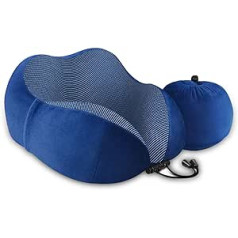 BANGSUN 1 x Travel Pillow Memory Foam Neck Pillow Airplane Special Blue