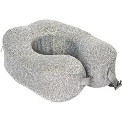 Toilinux.com Memory Shape Roll Up Travel Pillow Grey