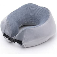 Cepten U-shaped neck pillow, travel pillow, neck pillow, travel pillow, memory foam neck pillow, aeroplane neck support, grey