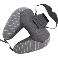 Cepten Travel Pillow, Neck Support Pillow, Compact & Lightweight, Sleeping Support Pillow, Dark Grey