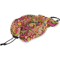 QMIN Reisekissen Frühling Floral Paisley Muster Memory Foam Nackenkissen Unterstützung U-Form Kissen ergonomisches Nackenkissen Reisekit für Langstreckenflugzeuge Auto Zug