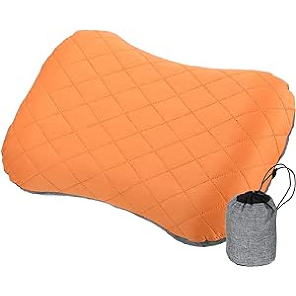 PATIKIL Camping Cushion Ultralight Inflatable Cushion with Removal Cover Neck Lumbar Support for Hiking Backpacking Orange