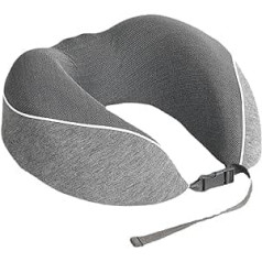 Cepten Travel Pillow, Breathable, Comfortable, Portable, Soft, U-Shaped Pillow, Neck Support Pillow, Suitable for Head and Neck Support, Grey