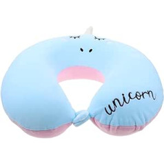 USHOBE Pack of 2 U-Shape Pillows with Unicorn Neck Pillow Made of Memory Foam Travel Pillow for Sleeping Lightweight Travel Pillow Aeroplane Sleeping Pillow Travel Polyester Cotton Airplane Pillow