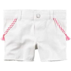 Carter's Baby Girls' Twill Denim Shorts, 12 Months