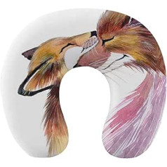 Fox Mom Travel Pillow Pārnēsājams kakla spilvens U formas spilvena automašīnas galvas balsts vīriešiem un sievietēm