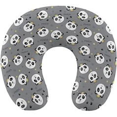 Princess Panda Travel Pillow Pārnēsājams kakla spilvens U formas spilvena automašīnas galvas balsts vīriešiem un sievietēm