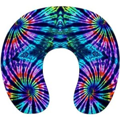 Tie Dye Perfection ceļojumu spilvens pārnēsājams kakla spilvens U formas spilvena automašīnas galvas balsts vīriešiem un sievietēm