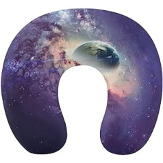 Galaxy in Space Travel Pillow Pārnēsājams kakla spilvens U formas spilvena automašīnas galvas balsts vīriešiem un sievietēm