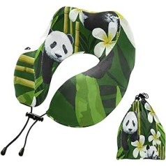 YOUJUNER ceļojumu spilvens Floral Panda Memory Foam kakla spilvena atbalsta spilvens kakla spilvens