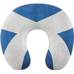 Scottish Flag Travel Pillow Memory Foam Neck Pillow for Daily Sleep, Home, Airplane, Car or Office