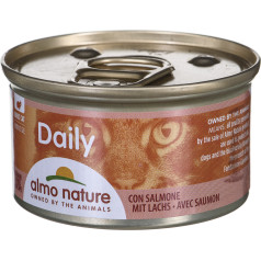 Mg Dystrybucja Almo nature ikdienas ēdienkarte ar lašiem - mitrā kaķu barība - kārba 85 g