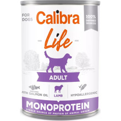 Calibra life adult monoprotein lamb - drėgnas ėdalas šunims - 0,4 kg