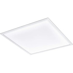 EGLO LED panelis Salobrena 1, dekenlampe, Wohnzimmerlampe, LED Deckenleuchte aus Aluminium, Kunststoff, Bürolampe in Weiß, LED Küchenlampe, Flurlampe Decke neutralweiß, L x B 62 cm