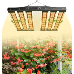 SPC4500 LED augšanas gaismas, 3 veidu pilna spektra augšanas gaisma 450 W, 5 x 5 pēdas ar 2196 Samsung LED diodēm, dimmējams taimeris un laika rezervuārs Veg Bloom audzēšanas lampas telpaugiem