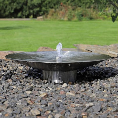 CLGarden EWS60 Stainless Steel Fountain Water Bowl Garden Fountain Set 60 cm with LED Lighting