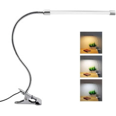 Lixada 10 W 18 LED spailes spailes galda lampa USB, 3 krāsu temperatūras / 10 spilgtuma līmeņi / elastīgs elastīgs dizains / regulējams apgaismojuma leņķis