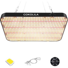 COKOLILA Dimmable LED Grow Lamp, 2000 W LED augu pilna spektra lampa ar 1188 SMD LED diodēm, UV un IR Dasiy Dasiy ķēdes funkcija, augšanas gaisma telpaugiem, dārzeņiem, ziediem