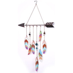 HONCOEN Wind Chime Wind Bell Glass Suncatcher Sculpture Ornament Hanging Decor Garden Living Room Arts Gift 49 cm