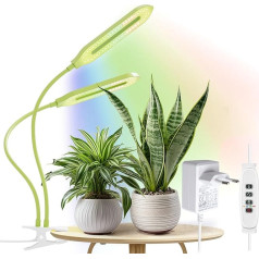 Diivoo Plant Lamp LED Full Spectrum for Indoor Plants, Plant Light with 2 Light Modes & Timer & 10 Level Dimming (Simple B)