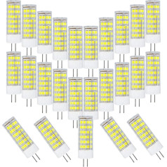 ZHIYUE 25 G4 7W LED spuldzes Cool White 6000 K 700 lūmeni AC220-240V nav dimmable aizstāt G4 70W halogēna spuldze, 360° staru kūlis Bi-Pin G4 ligzda JC tipa, dzīvojamā istaba lustra, sienas lampas