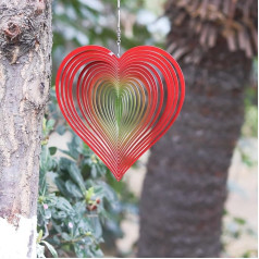 Namhcir Wind Chime, Gradient Heart Metal Wind Chime, āra piekaramie vēja zvaniņi, vēja skulptūra Dāvana pagalmam, terasei, iekštelpām, āra, dārza rotājumiem