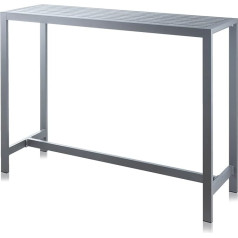 Alfresia bāra galds no alumīnija pelēkā krāsā | Āra, dārza vai terases brokastu kokteiļu bāra galds | Augstas kvalitātes bāra galds