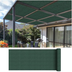 ECOOPTS Sonnenschutzrolle, 2,4 x 15,7 m, UV-Blockierung, Abdeckung für Außenbereich, Hinterhof, Terrasse, Pergola, Gewächshaus, Pflanzen (Grün)