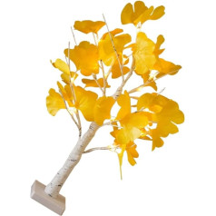 OSALADI Ginkgo Tree Lights Maple Tree Apgaismots koks Kāzu rotājumi Mākslīgais koks Apgaismots Ginkgo Tree Lampas Kāzu galda apdare Plastmasas Ginkgo Biloba Gaismojošs koks