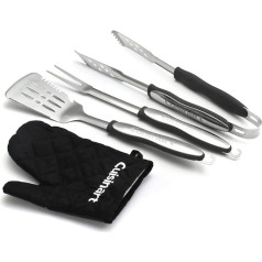Cuisinart CGS-134BL Набор инструментов для гриля с перчаткой для гриля, черный (3 штуки)