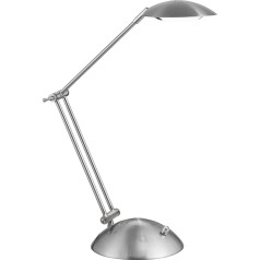 Trio Leuchten LED Tischleuchte Clacio 572410107, Metall Nickel matt, inkl. 6 W LED, dimmer, 50 x 20 x 43 cm