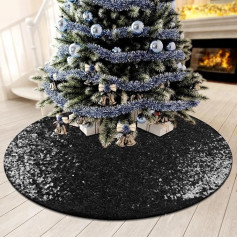 Ivarunner черный блеск Sequin Tree Skirt маленький Хэллоуин Tree Skirt 36