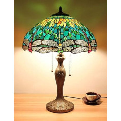 16 Inch Green Dragonfly Jewellery Pastoral Minimalist Style Table Lamp Bedside Lamp Desk Lamp Living Room Bar Lamp