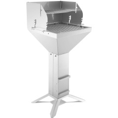 THÜROS T3 4-Foot Direct Plus Charcoal Barbecue Stainless Steel