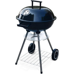 JUNG 502695 Charcoal Grill Diameter 44 cm, 4 Person Barbecue Charcoal, Mobile Kettle Barbecue with Lid for On the Go / Garden / Balcony